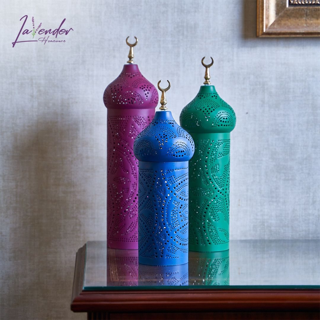 Set of 3 Colored Lanterns