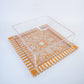 Square sadaf tray with cover