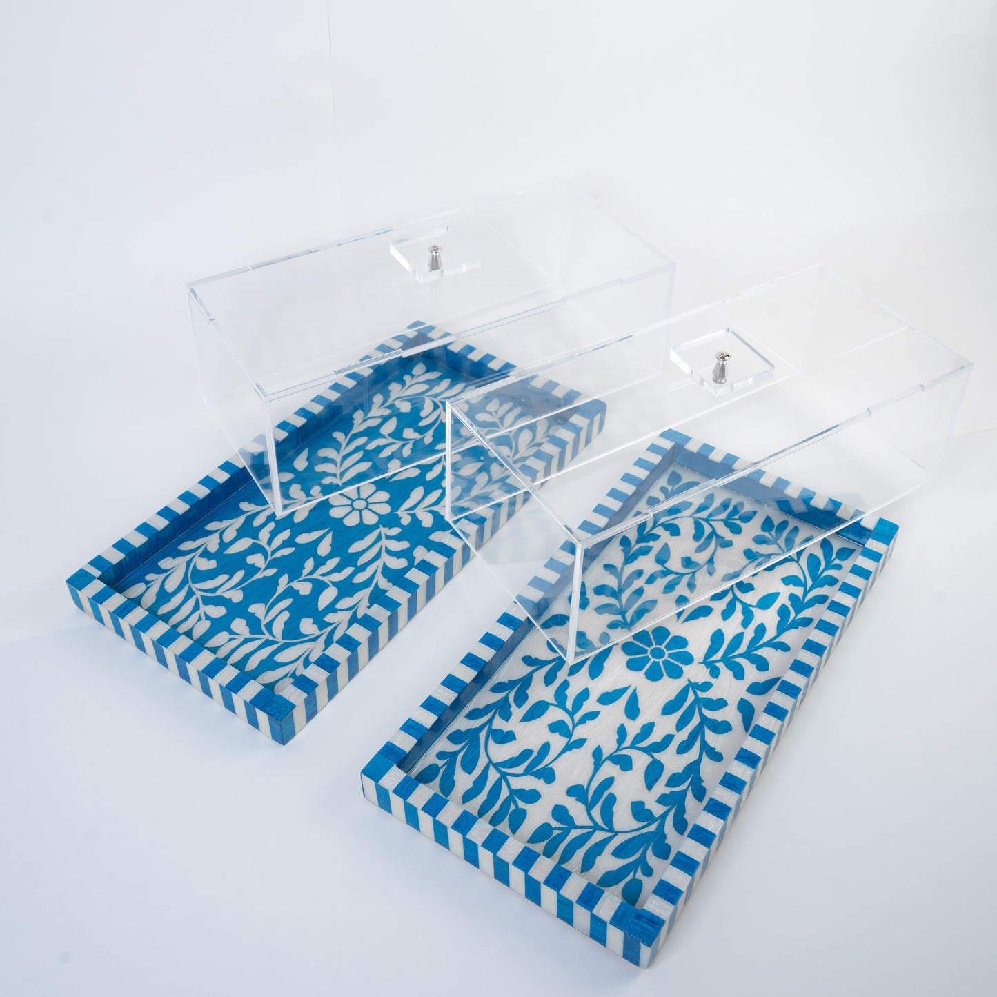 Rectangular Sadaf Tray with Cover