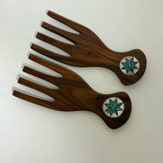Wood and Pearl Salad Forks