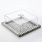 Square sadaf tray with cover