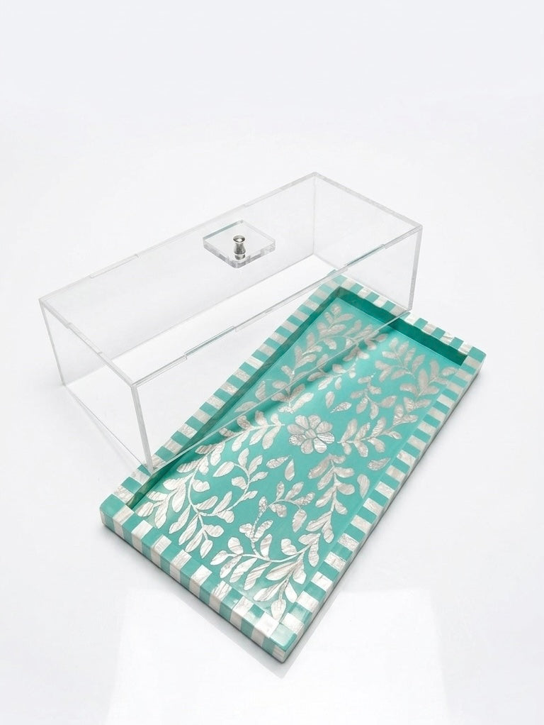 Rectangular Sadaf Tray with Cover