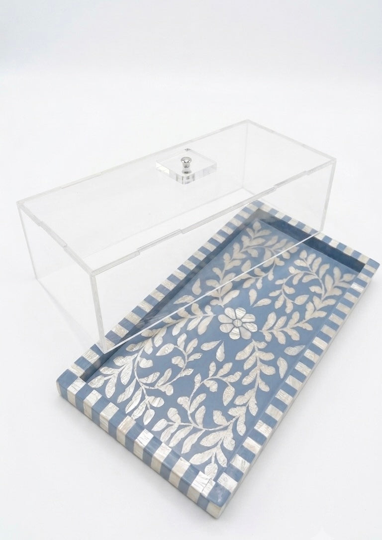Rectangular Sadaf Tray with Cover