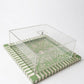 Square sadaf tray with cover