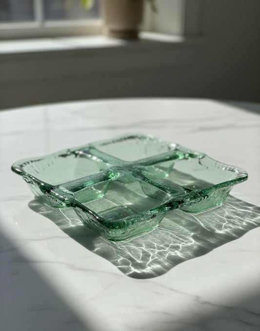 The Azure Glass Appetizer Tray