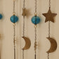 Brass Crescent and Stars Decorative Chain